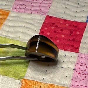 Vintage Faux Tortoise Shell Lucite Plastic Ring Size 4